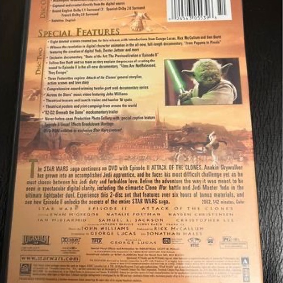 Star Wars 2 Attack of the Clones DVD - Picture 2 of 4